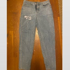 Pretty Little Thing Tall Relaxed Fit High Waisted Distressed Jeans